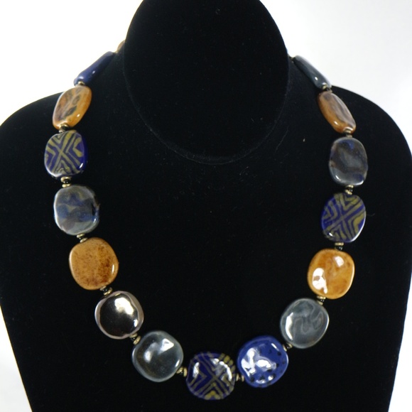 Kazuri Jewelry - KAZURI Beads Pitapat 'Lapis' 18 inch Necklace